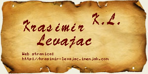 Krasimir Levajac vizit kartica